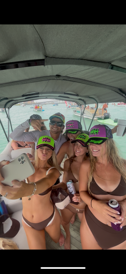 Purple WAM Hat + Green Logo