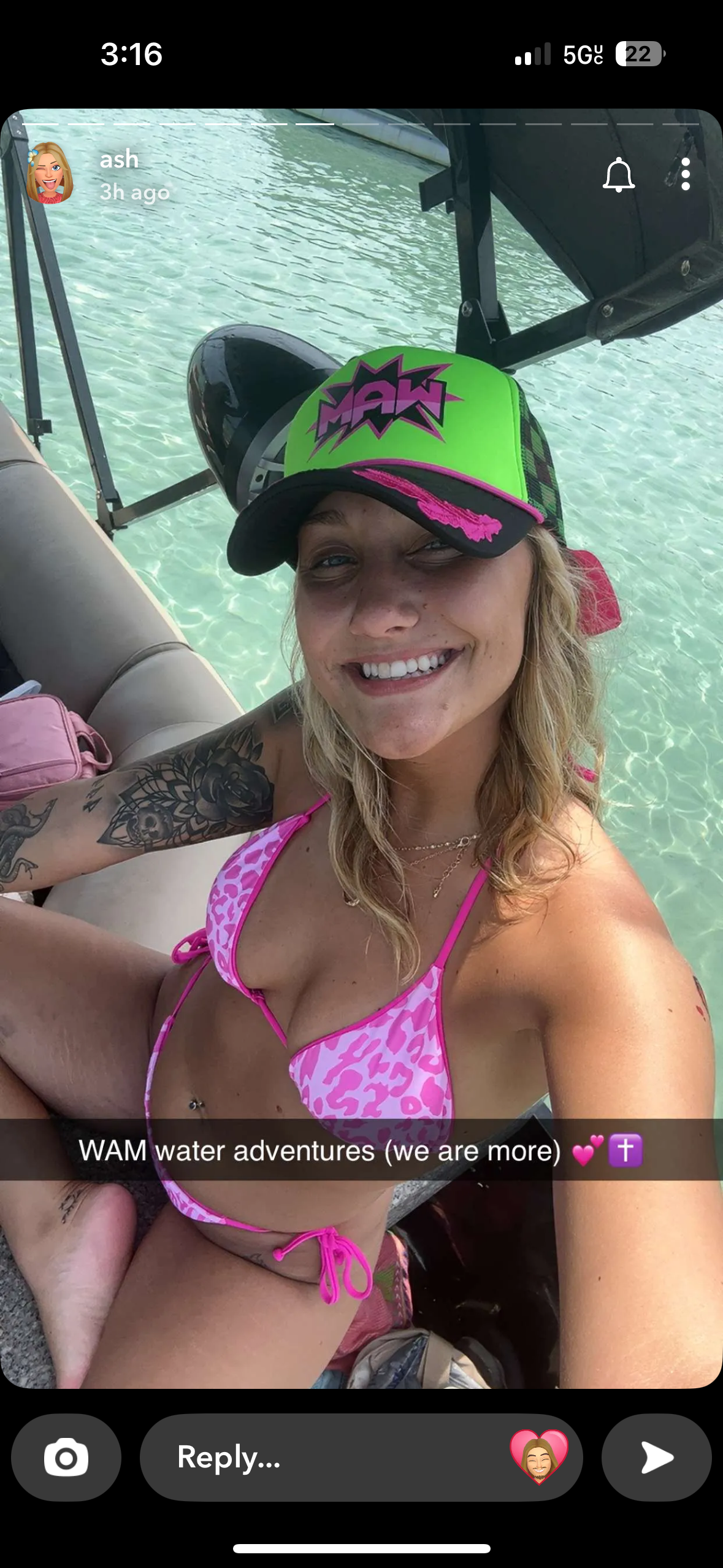 Green WAM Hat + Purple Logo