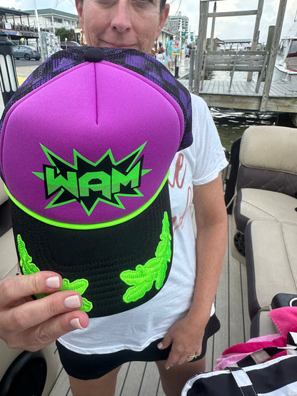 Purple WAM Hat + Green Logo