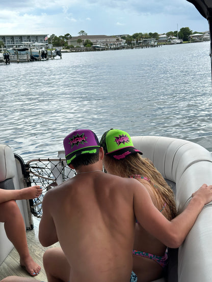 Green WAM Hat + Purple Logo