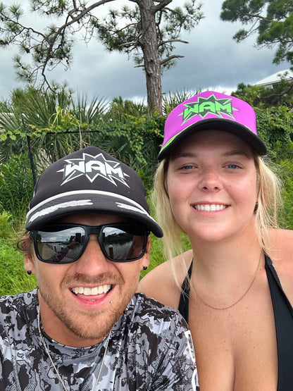 Purple WAM Hat + Green Logo