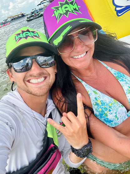 Purple WAM Hat + Green Logo