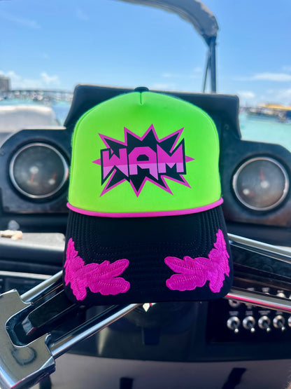 Green WAM Hat + Purple Logo
