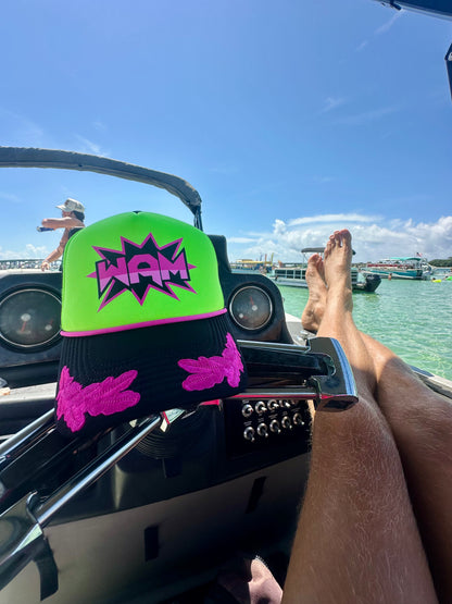 Green WAM Hat + Purple Logo